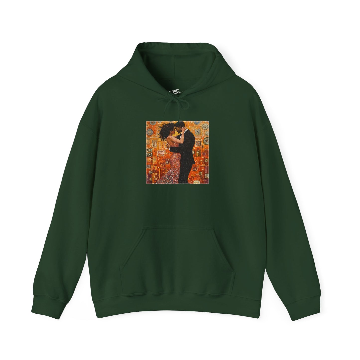 Amber Embrace Dance Hoodie | Intimate Bachata Connection | Latin Dance Couple Apparel | Sensual Dance Art | BailaFashion Dance Lifestyle