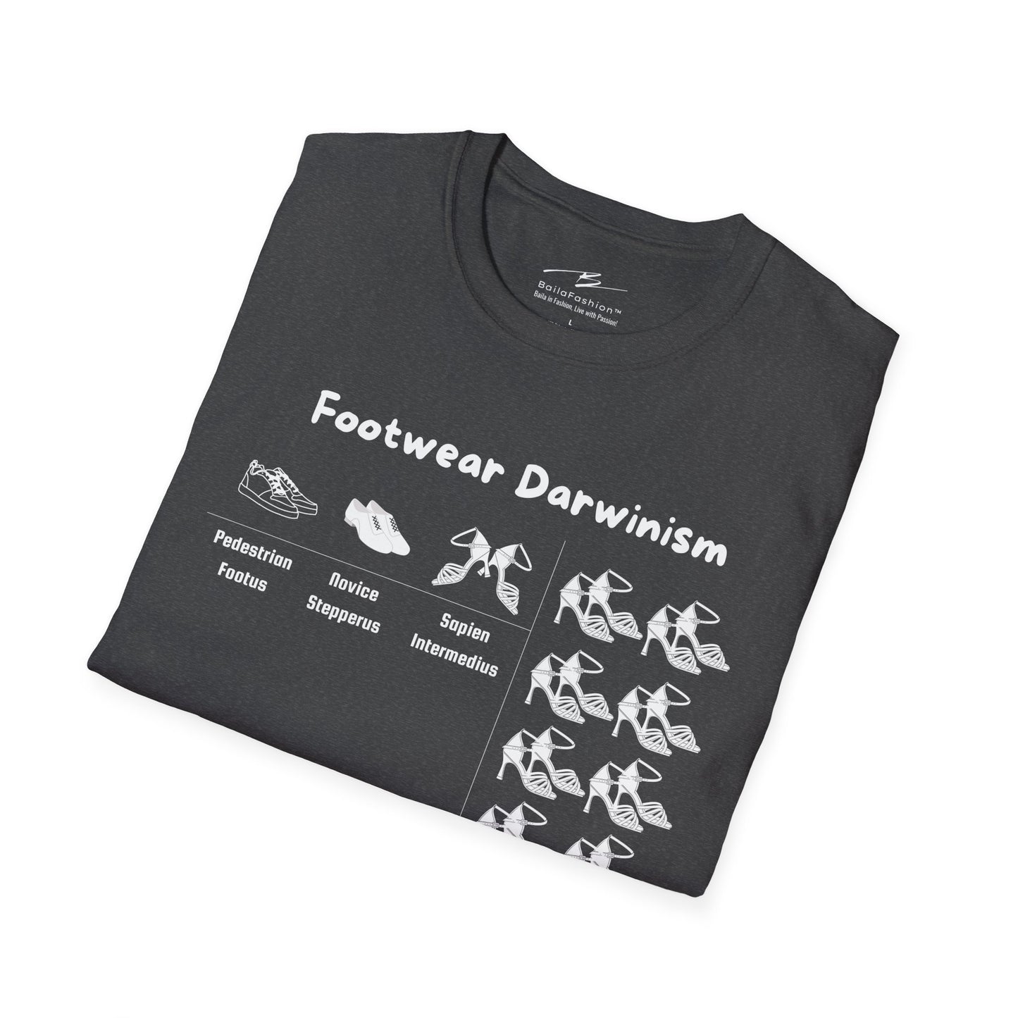 Footwear Darwinism T-Shirt | Dance Shoe Evolution | Latin Dancer Humor | Salsa Bachata Collection | Dance Lifestyle | Matching Couple Tops