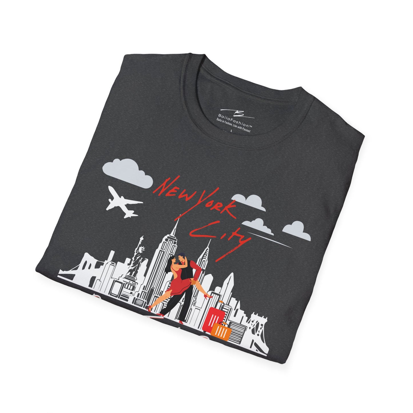 New York City Dance Travel Repeat T-shirt | NYC Latin Dance Scene | Big Apple Salsa Bachata | Dance Travel Gift | BailaFashion Lifestyle