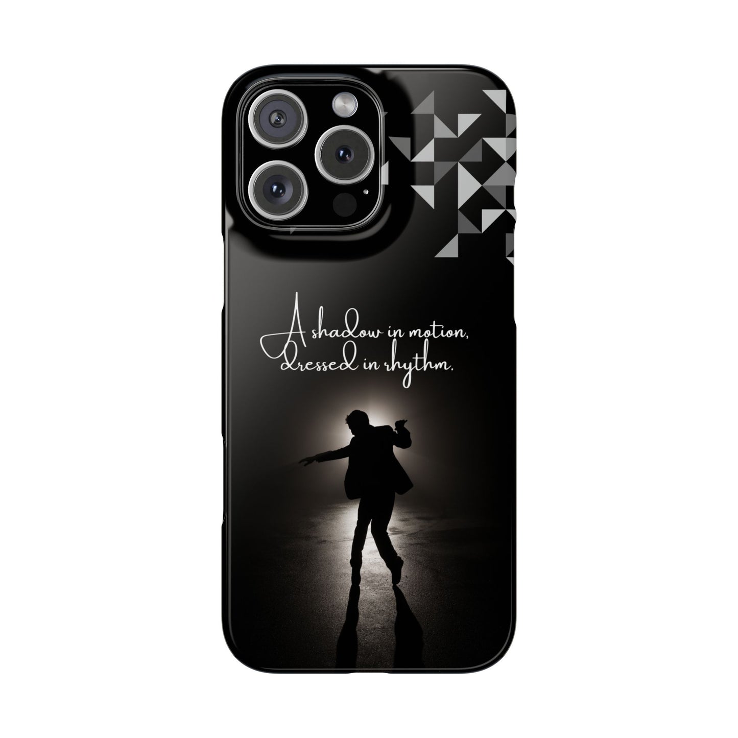 Shadow Dancer iPhone Case | Rhythm in Motion Art | Geometric Dance Silhouette | BailaFashion Dance Lifestyle