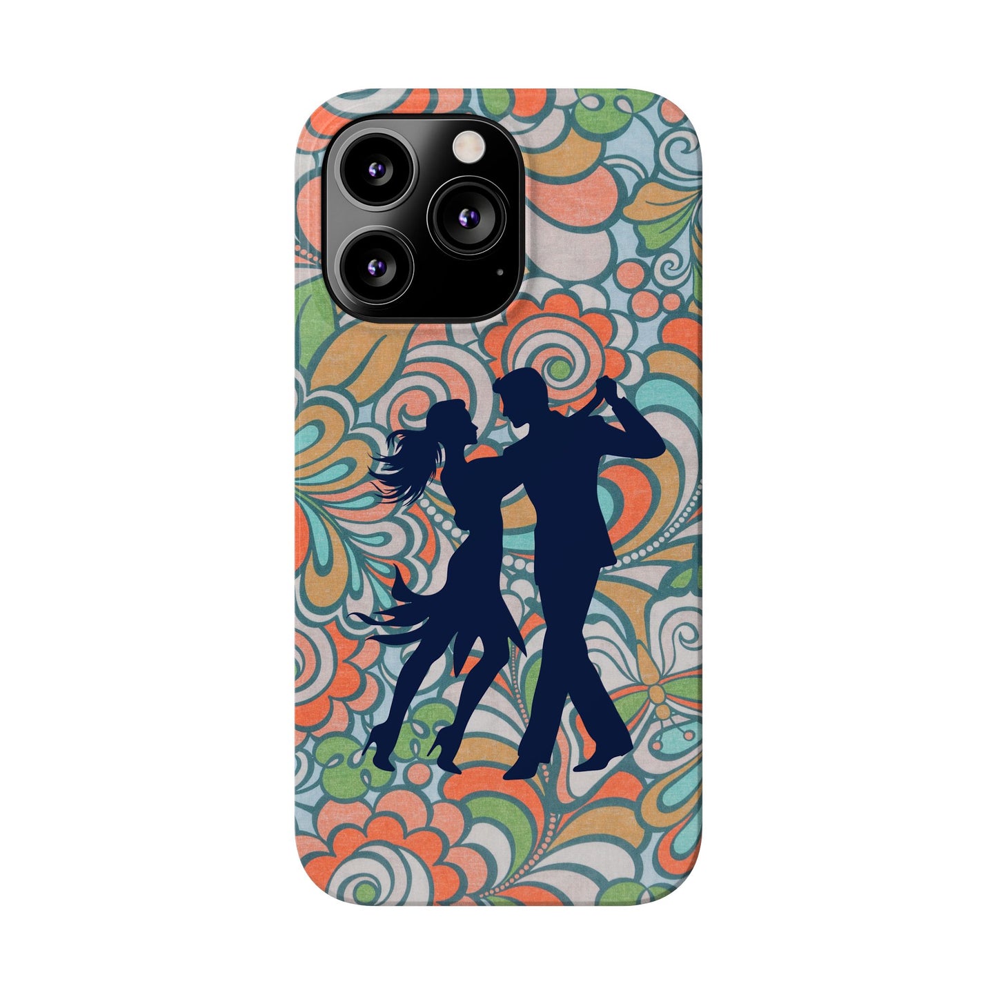 Retro Paisley iPhone Case | Latin Dance Couple | Vintage Salsa Art | Floral Dance Design | BailaFashion Dance Lifestyle
