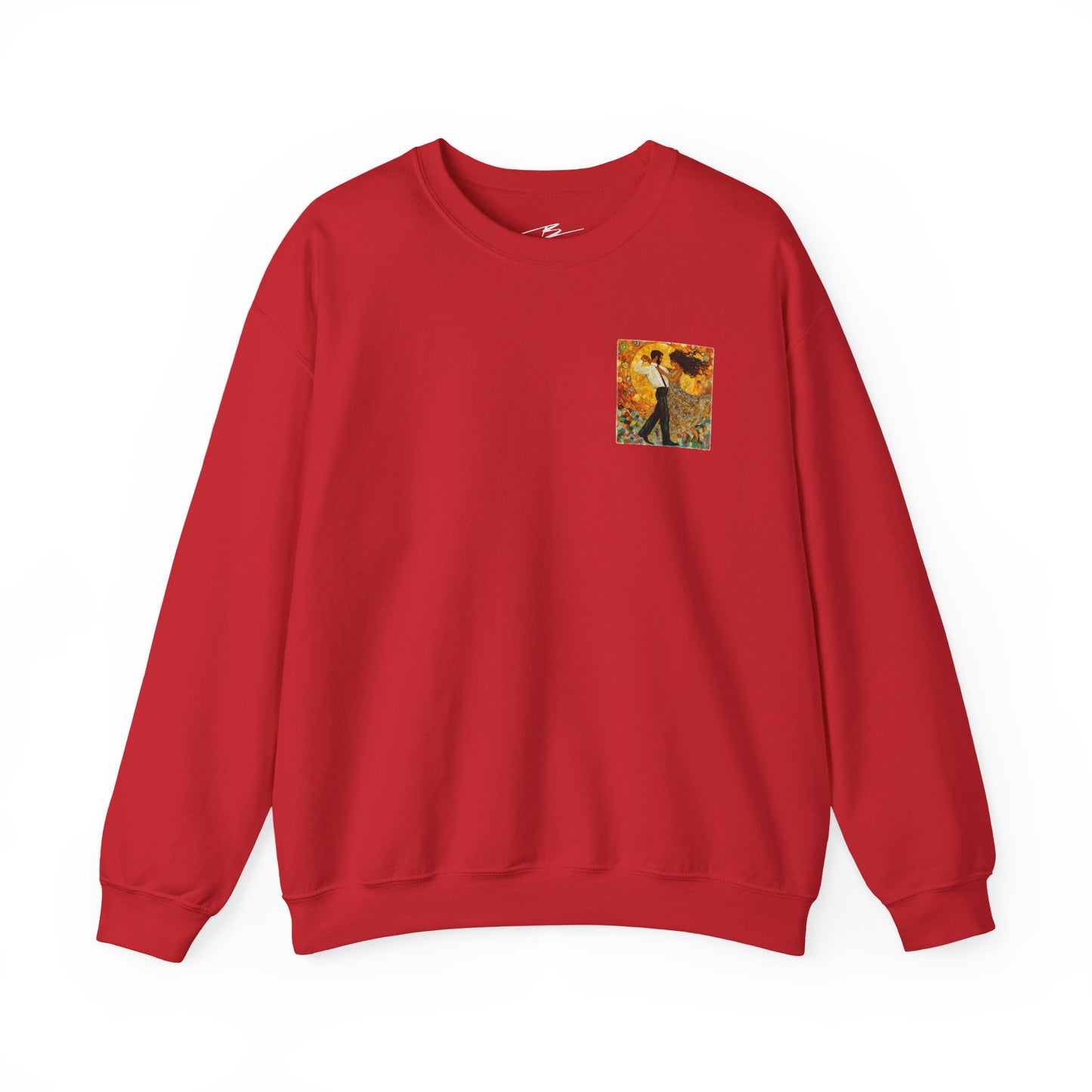 Golden Rhythm Pocket Print Sweatshirt | Latin Dance Art | Salsa Bachata Couple | Dance Lifestyle Streetwear | BailaFashion Couple Sweater