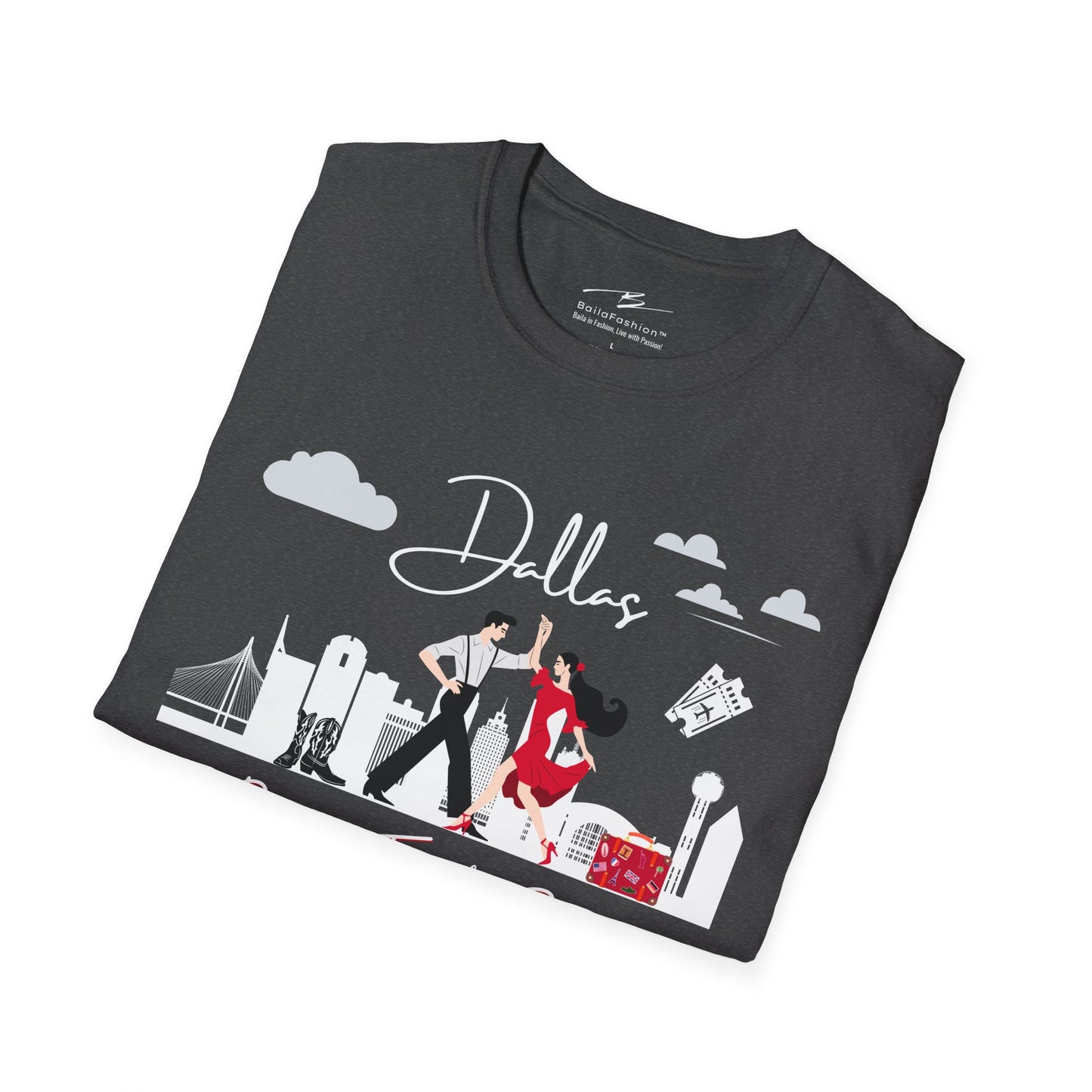 Dallas Dance Travel Repeat T-shirt | Big D Latin Dance Scene | Texas Salsa Bachata | Cowboy Boot Dance Gift | BailaFashion Dance Lifestyle