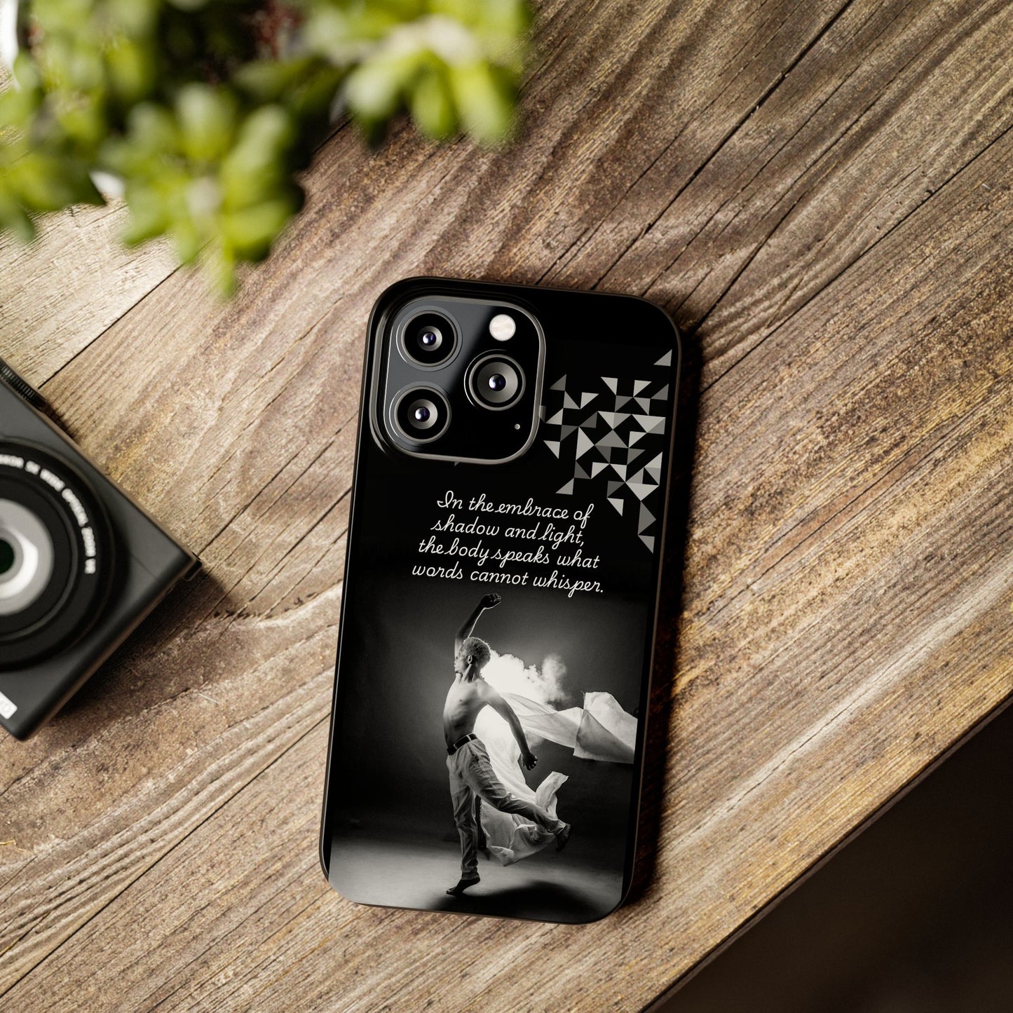 Whispered Motion iPhone Case | Shadow & Light Dance Art | Poetic Movement Design | Dance Lifestyle | BailaFashion