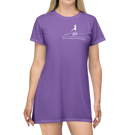 Purple Latin Dancer Silhouette Dress | Salsa Bachata Practice Outfit | Elegant Dance Lifestyle | Casual Summer Dress | Pool Party Coverup