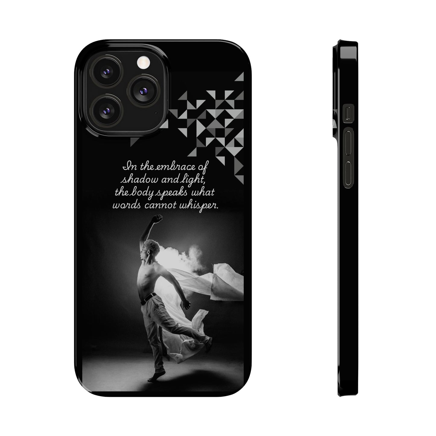 Whispered Motion iPhone Case | Shadow & Light Dance Art | Poetic Movement Design | Dance Lifestyle | BailaFashion