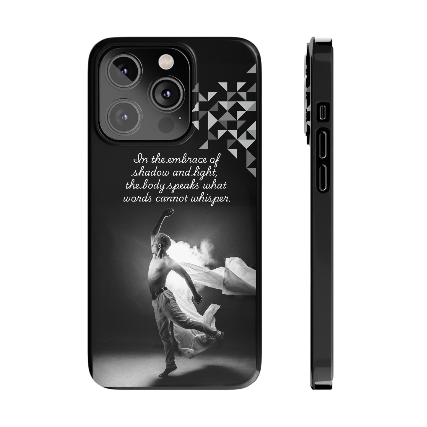 Whispered Motion iPhone Case | Shadow & Light Dance Art | Poetic Movement Design | Dance Lifestyle | BailaFashion