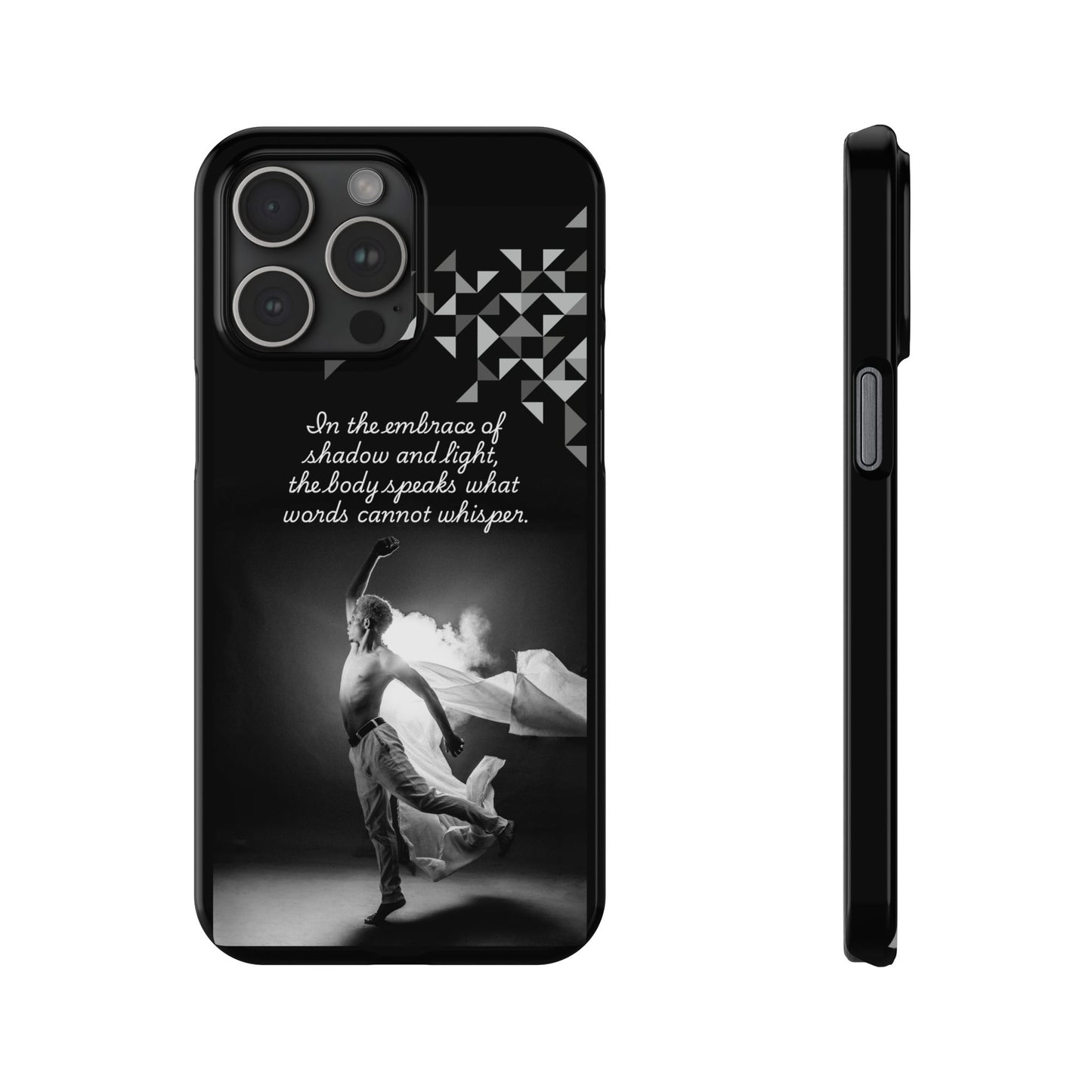 Whispered Motion iPhone Case | Shadow & Light Dance Art | Poetic Movement Design | Dance Lifestyle | BailaFashion