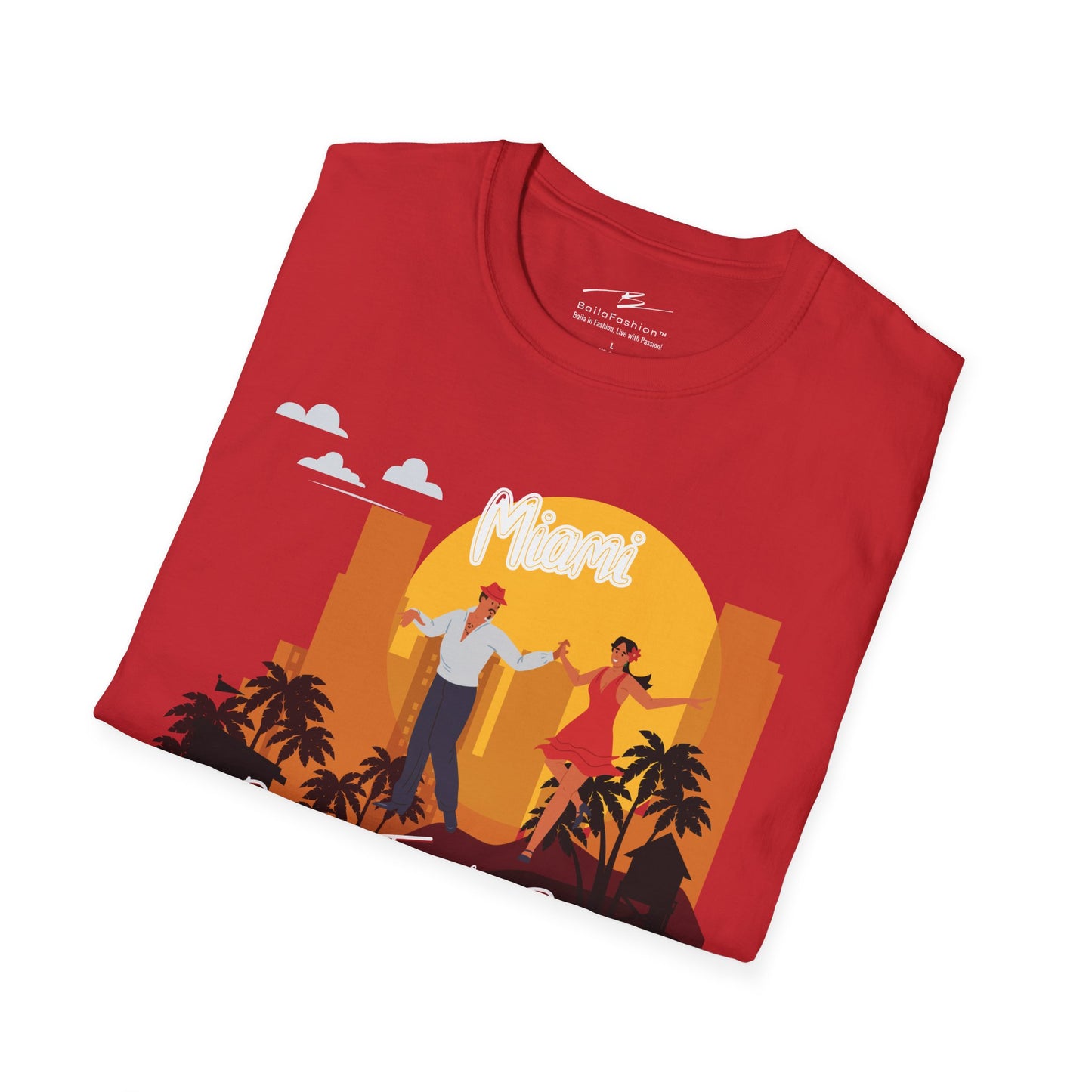 Miami Dance Travel Repeat T-shirt | Tropical Latin Dance City | Salsa Bachata Travel Gift | Dance Congress Tee | BailaFashion Lifestyle