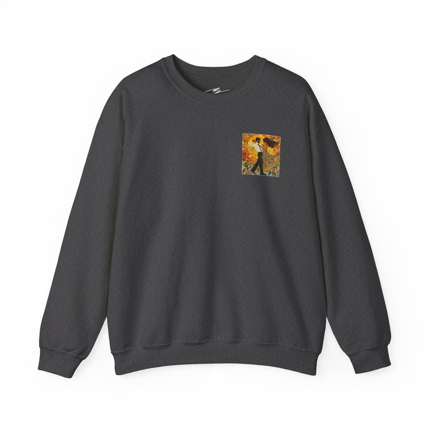 Golden Rhythm Pocket Print Sweatshirt | Latin Dance Art | Salsa Bachata Couple | Dance Lifestyle Streetwear | BailaFashion Couple Sweater
