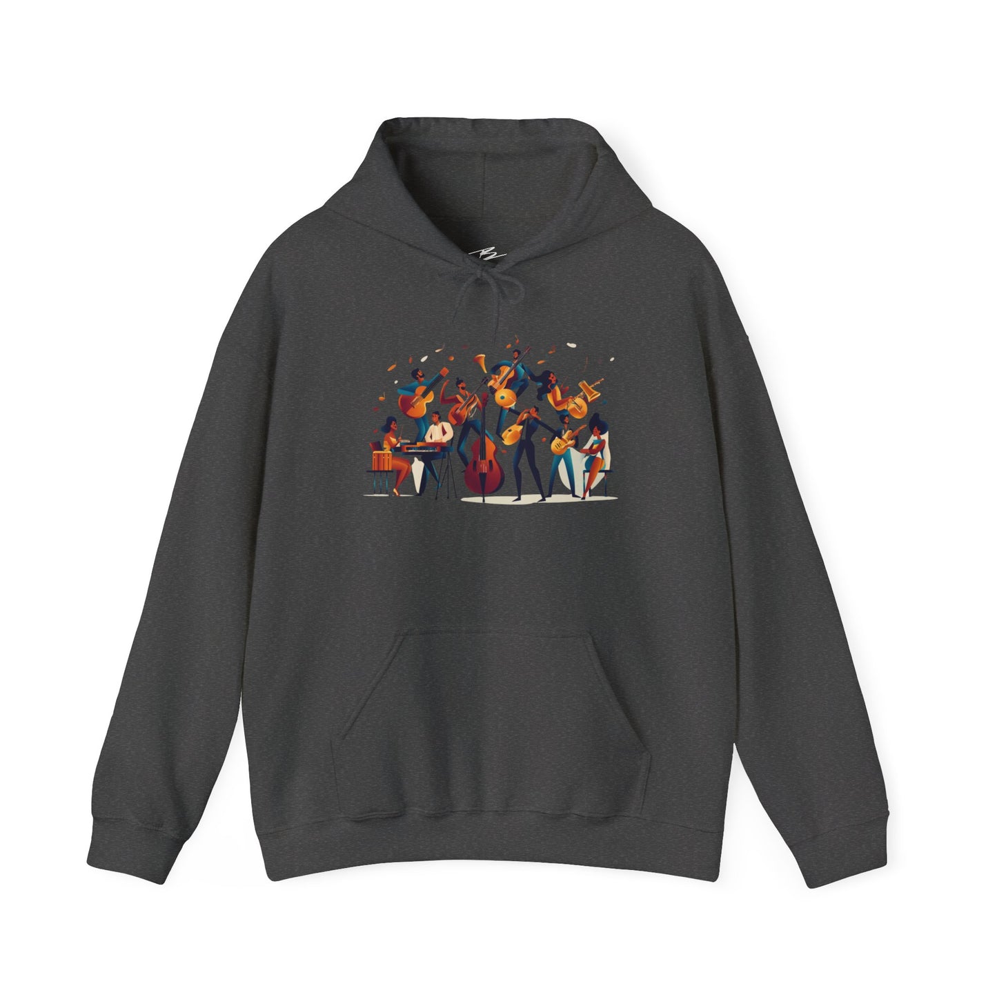 Salsa Orchestra Band Hoodie | Modern Music Art | Latin Jazz Illustration | Musician Dancer Gift | BailaFashion Comfy Casual Couple Wear
