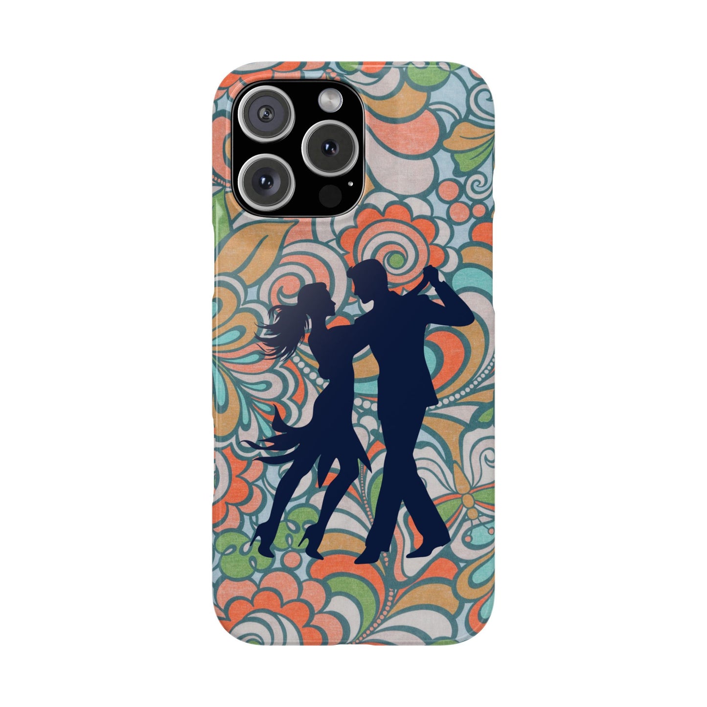 Retro Paisley iPhone Case | Latin Dance Couple | Vintage Salsa Art | Floral Dance Design | BailaFashion Dance Lifestyle