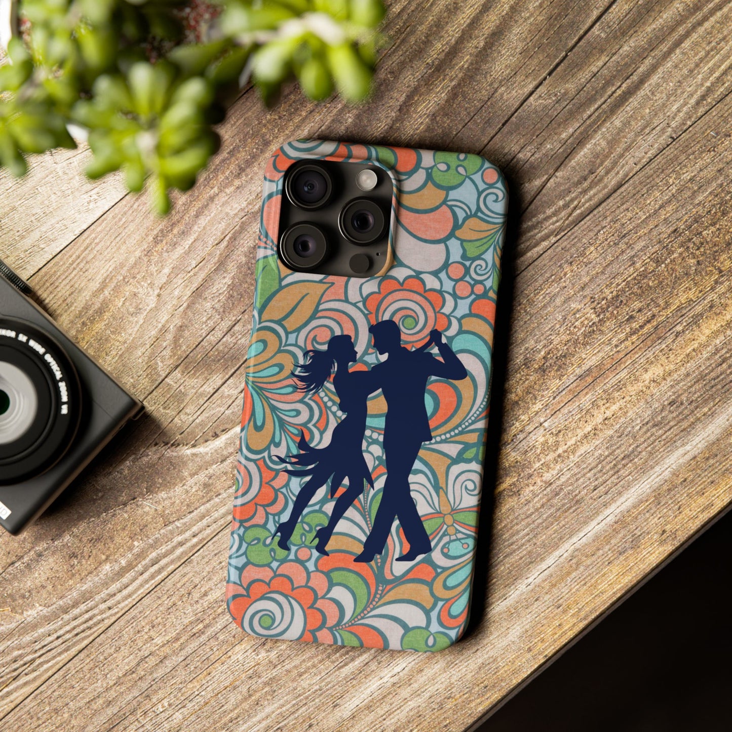 Retro Paisley iPhone Case | Latin Dance Couple | Vintage Salsa Art | Floral Dance Design | BailaFashion Dance Lifestyle