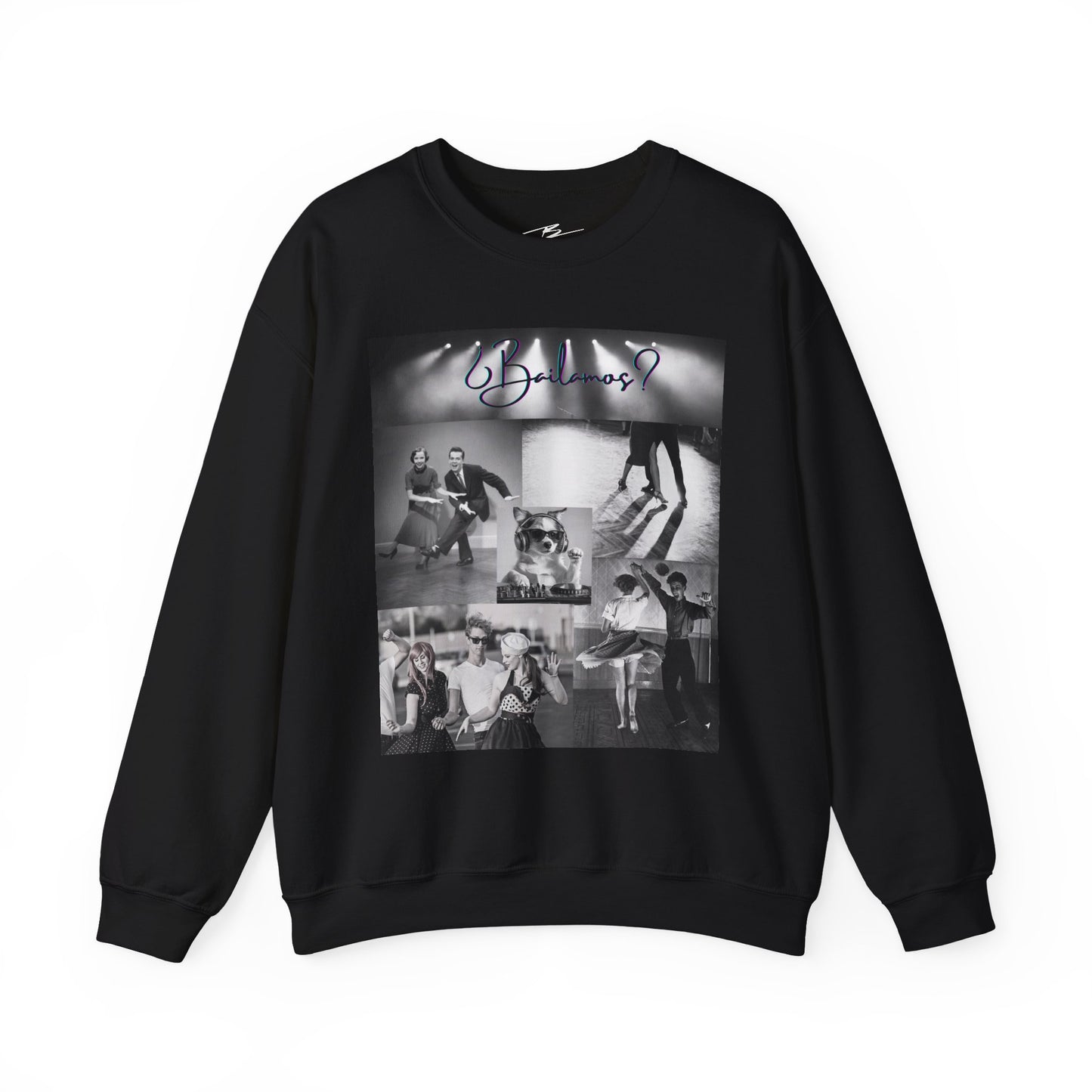 Bailamos Dance Collage Sweatshirt | Vintage Latin Dance Scenes | DJ Dog Salsa Bachata Gift | Dance Class Wear | BailaFashion Practice Wear