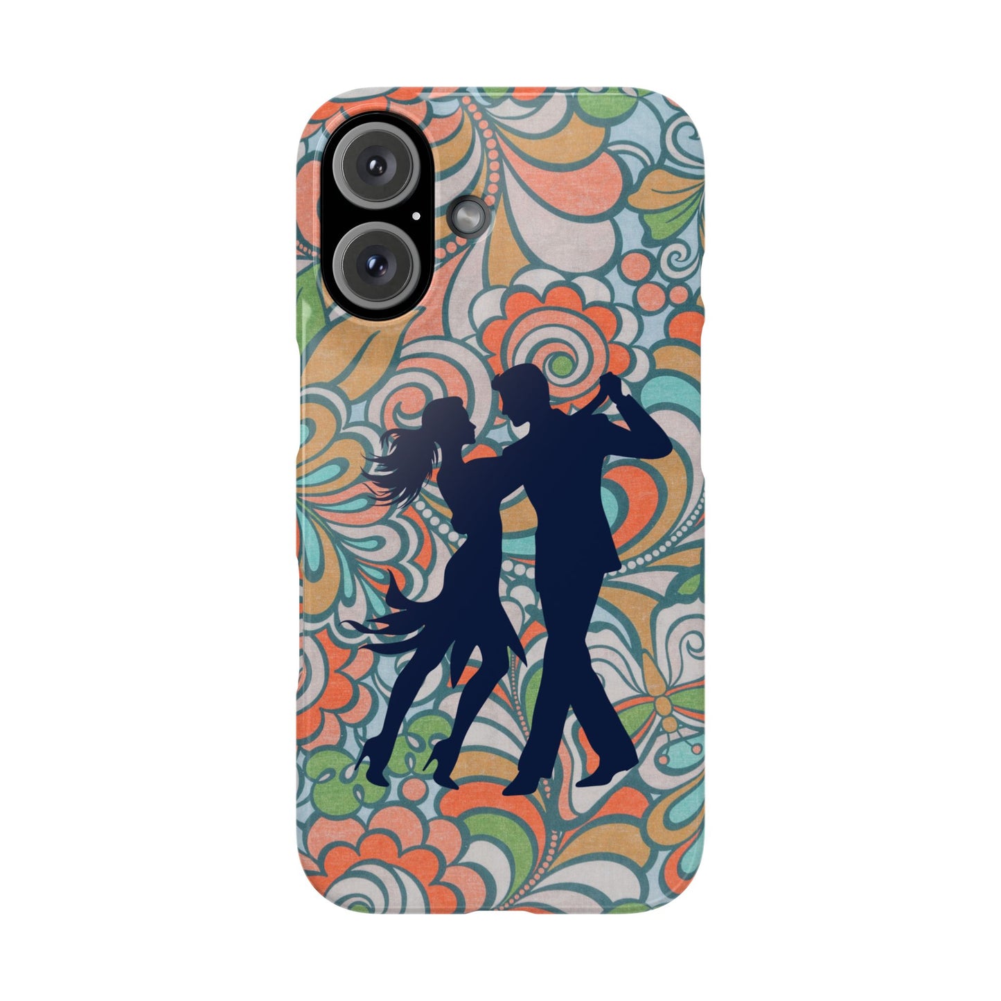 Retro Paisley iPhone Case | Latin Dance Couple | Vintage Salsa Art | Floral Dance Design | BailaFashion Dance Lifestyle