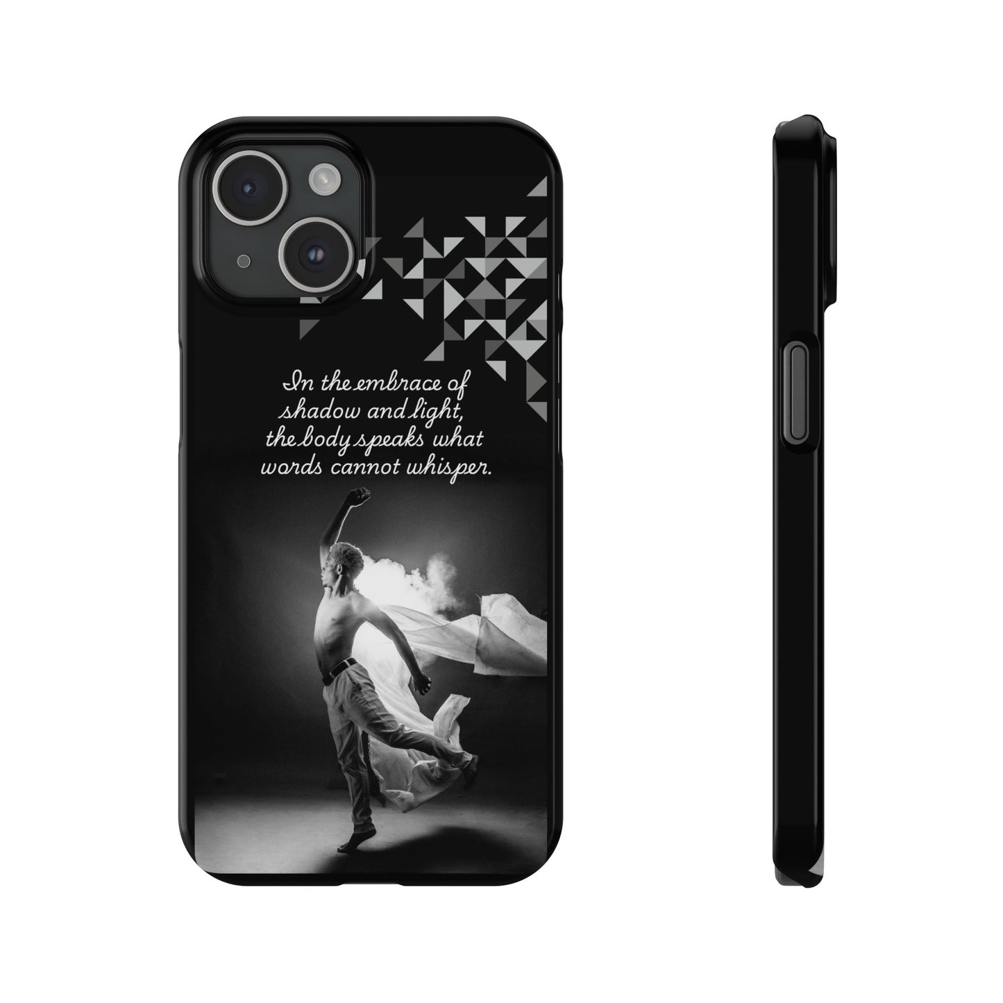 Whispered Motion iPhone Case | Shadow & Light Dance Art | Poetic Movement Design | Dance Lifestyle | BailaFashion