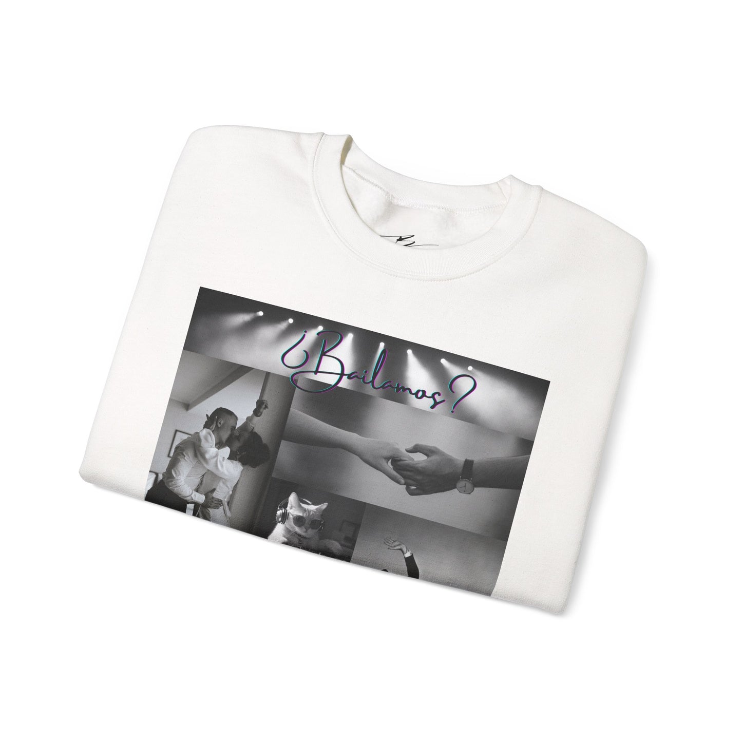 Bailamos Dance Collage Sweatshirt | Elegant Dance Couples | DJ Cat Latin Moments | Matching Couple Tops | Dance Lifestyle | Practice Wear