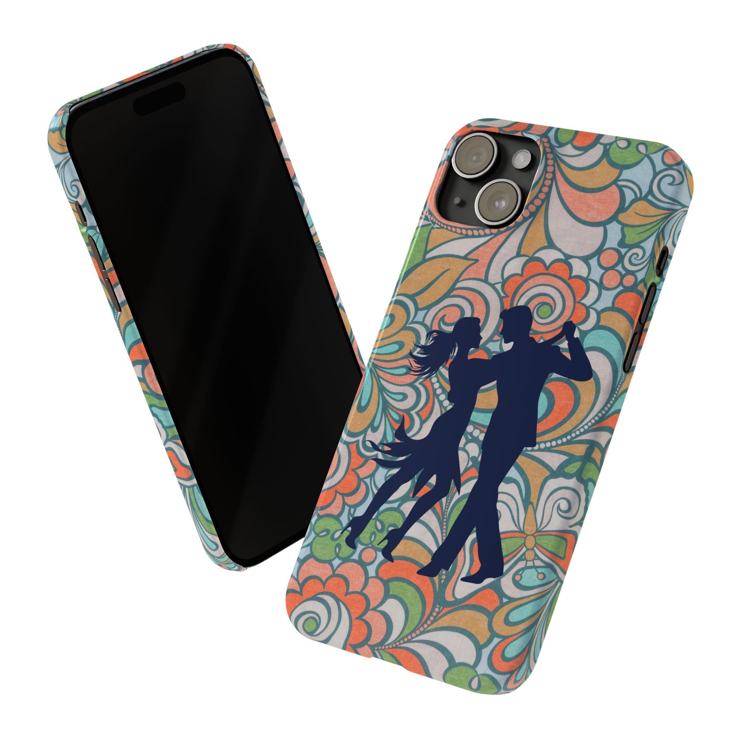 Retro Paisley iPhone Case | Latin Dance Couple | Vintage Salsa Art | Floral Dance Design | BailaFashion Dance Lifestyle