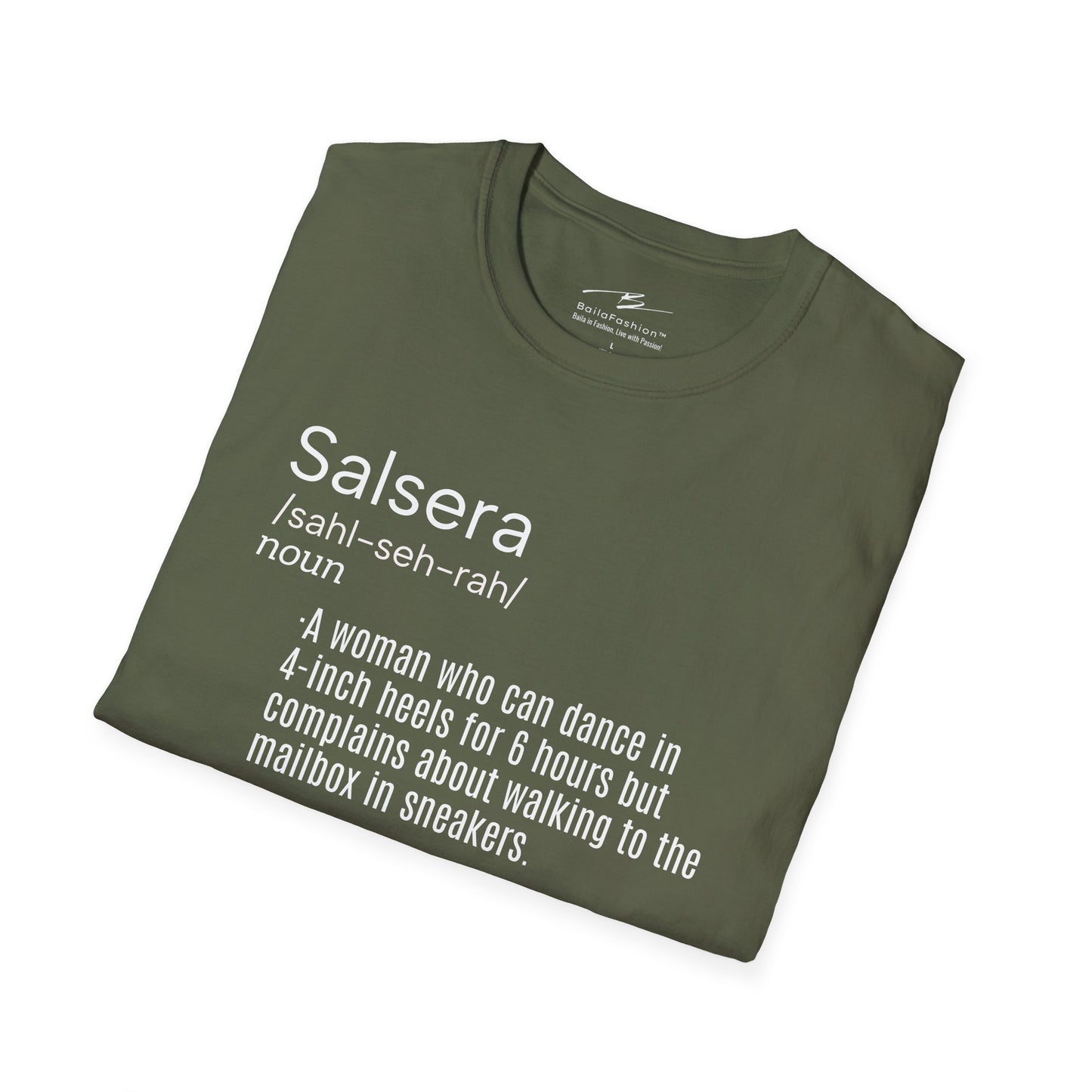 SALSERA Definition T-Shirt | Funny Salsa Dance Tee | High Heels vs Sneakers | Latin Dancing Humor | Women's Dancer Gift | Studio Daily Wear