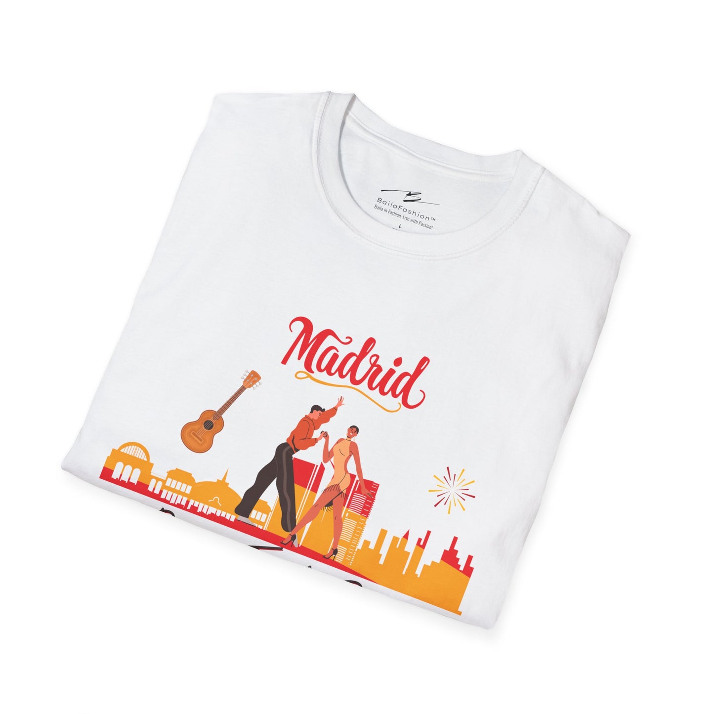 Madrid Dance Travel Repeat T-Shirt | Salsa Bachata Lovers Tee | Dance Lifestyle Shirt for Classes Socials Festivals | Matching Couple Tops
