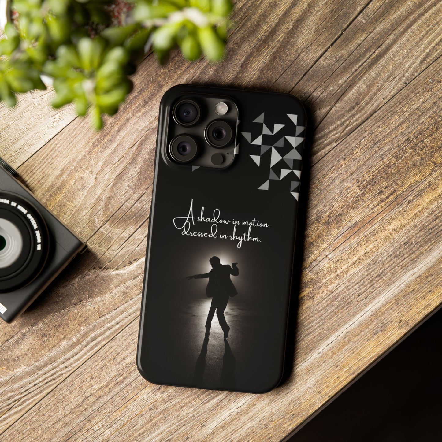 Shadow Dancer iPhone Case | Rhythm in Motion Art | Geometric Dance Silhouette | BailaFashion Dance Lifestyle