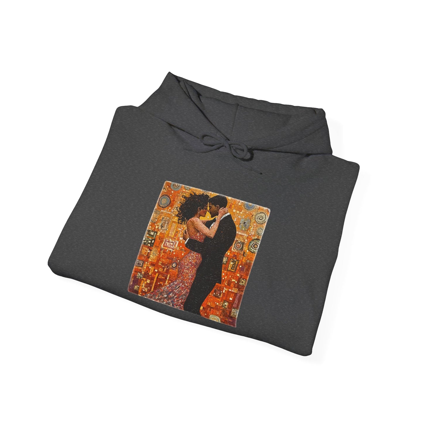 Amber Embrace Dance Hoodie | Intimate Bachata Connection | Latin Dance Couple Apparel | Sensual Dance Art | BailaFashion Dance Lifestyle