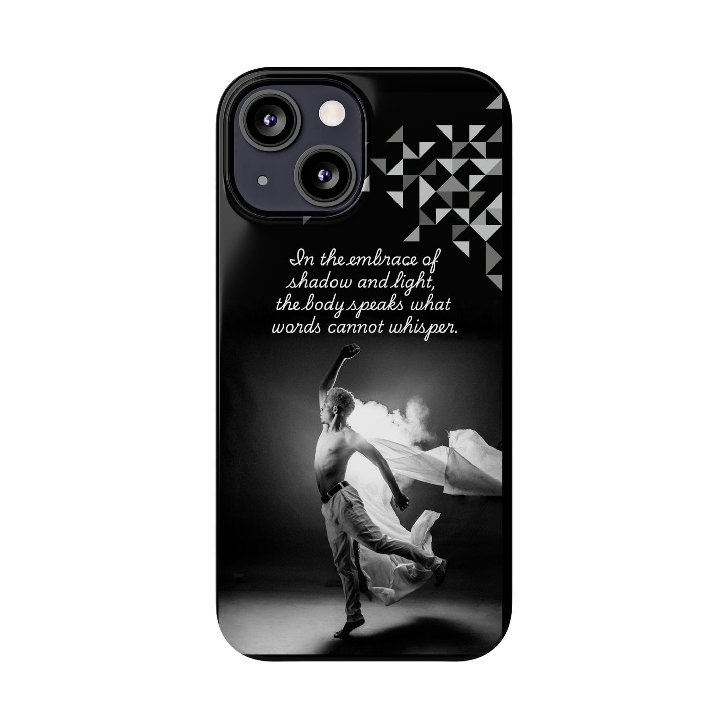 Whispered Motion iPhone Case | Shadow & Light Dance Art | Poetic Movement Design | Dance Lifestyle | BailaFashion