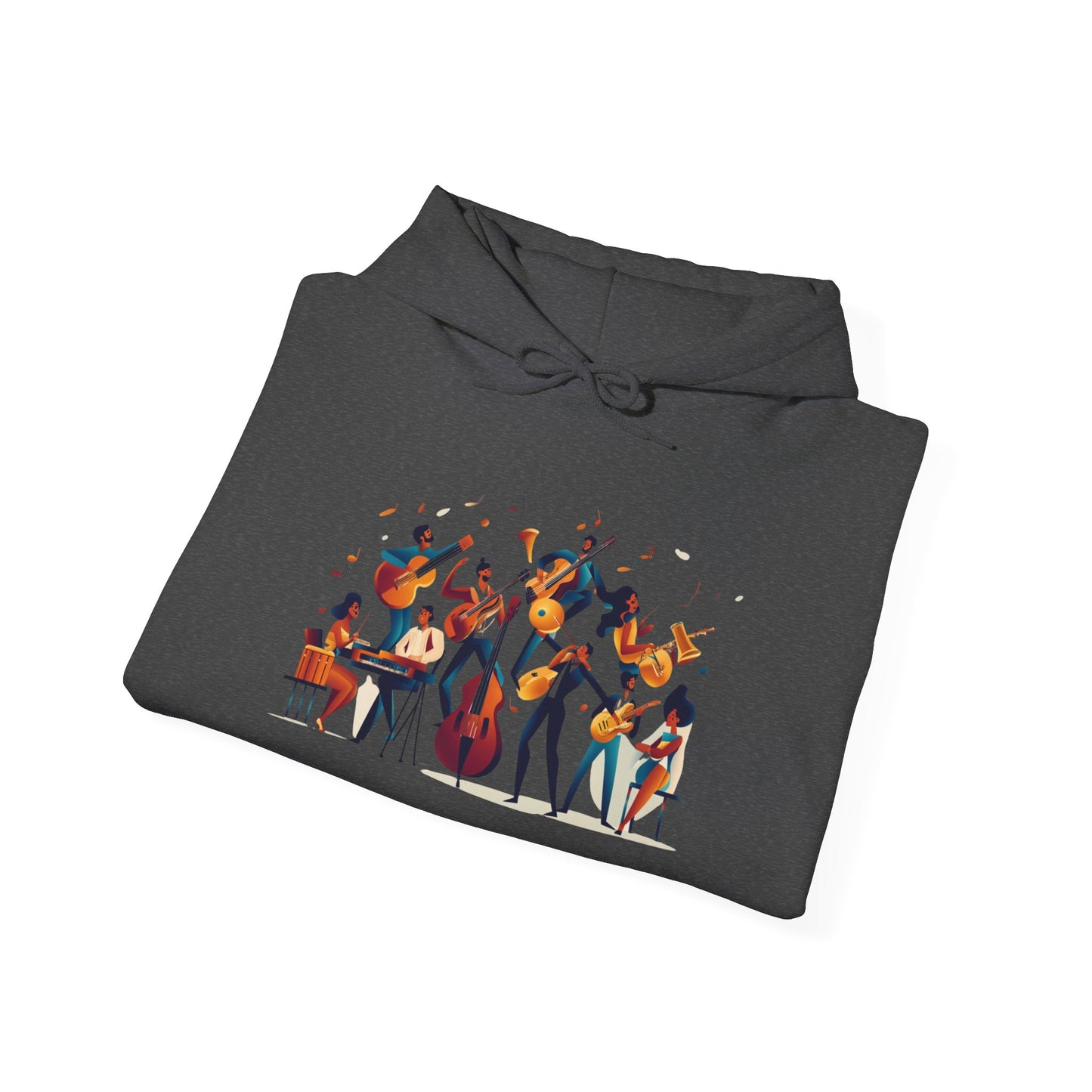 Salsa Orchestra Band Hoodie | Modern Music Art | Latin Jazz Illustration | Musician Dancer Gift | BailaFashion Comfy Casual Couple Wear