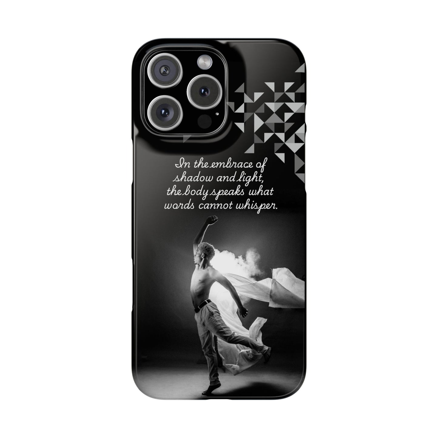 Whispered Motion iPhone Case | Shadow & Light Dance Art | Poetic Movement Design | Dance Lifestyle | BailaFashion