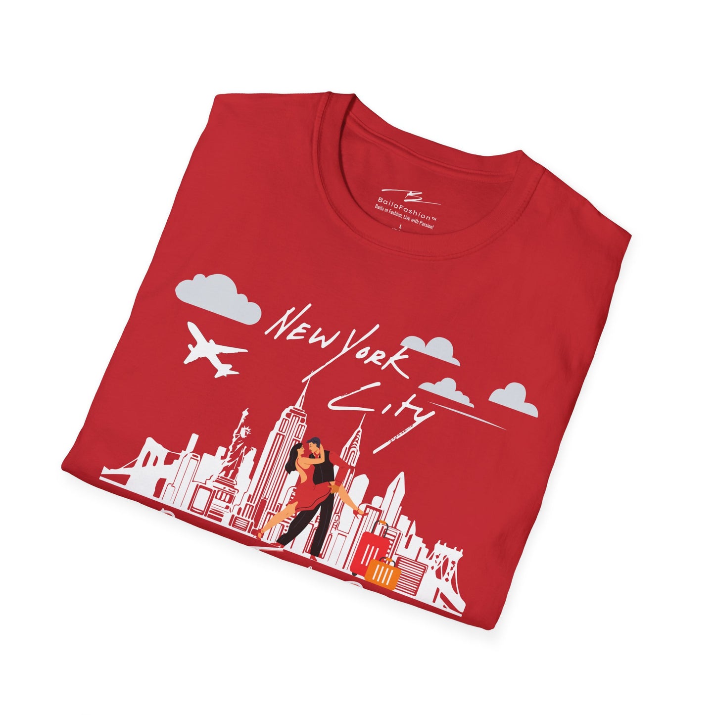 New York City Dance Travel Repeat T-shirt | NYC Latin Dance Scene | Big Apple Salsa Bachata | Dance Travel Gift | BailaFashion Lifestyle