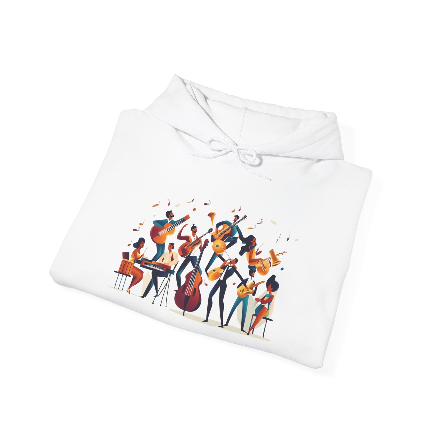 Salsa Orchestra Band Hoodie | Modern Music Art | Latin Jazz Illustration | Musician Dancer Gift | BailaFashion Comfy Casual Couple Wear