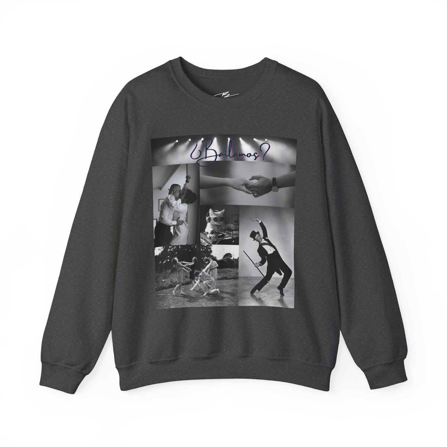 Bailamos Dance Collage Sweatshirt | Elegant Dance Couples | DJ Cat Latin Moments | Matching Couple Tops | Dance Lifestyle | Practice Wear
