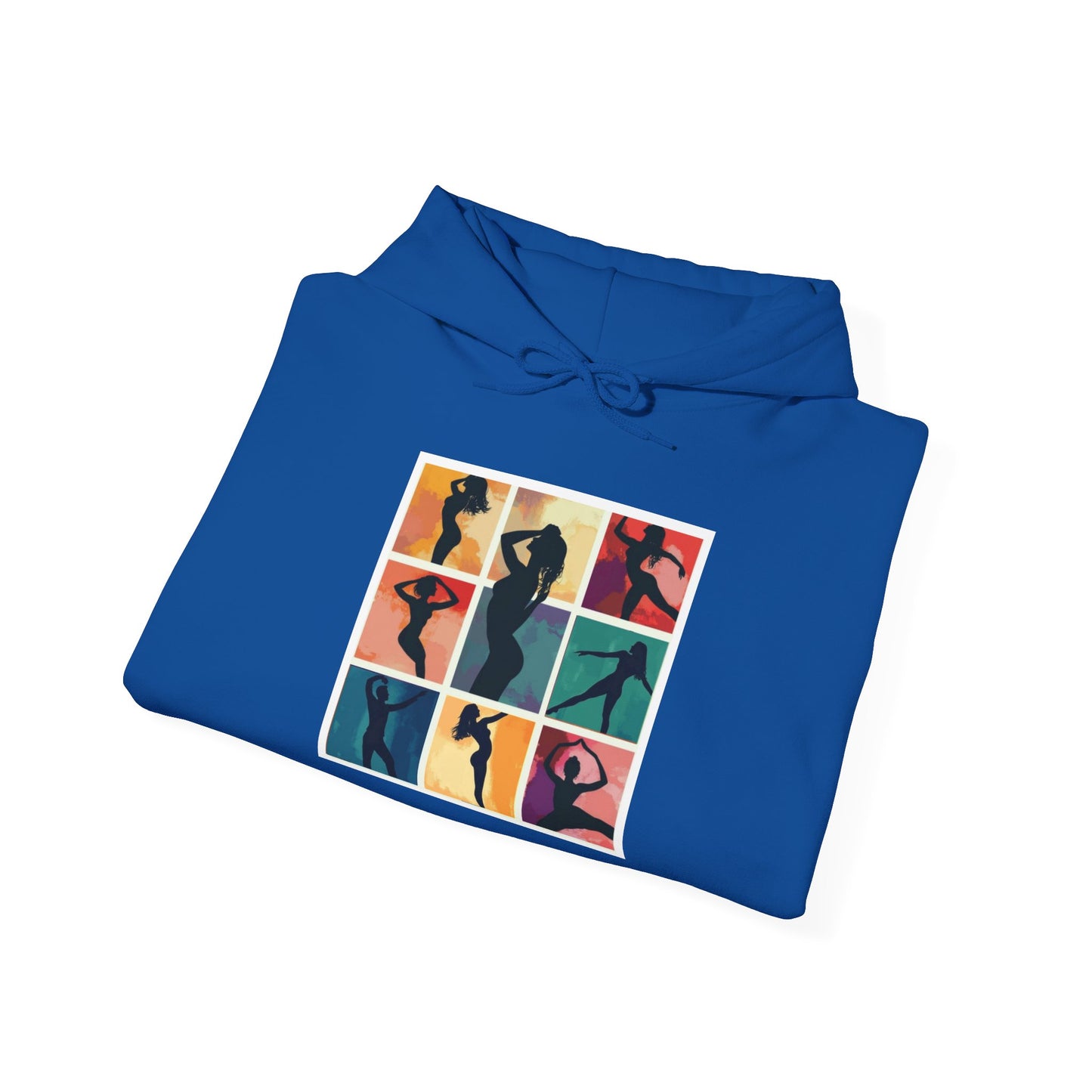 Dance Silhouette Hoodie | Colorful Latin Dance Art | Salsa Bachata Dancer Grid Design | Vibrant Dance Silhouettes | BailaFashion Lifestyle