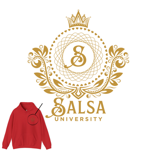Salsa University Embroidered Hoodie | Elite Dancer Academy Pullover | Latin Dance Gift | Salsa Lifestyle Sweatshirt | Hooded Sweater