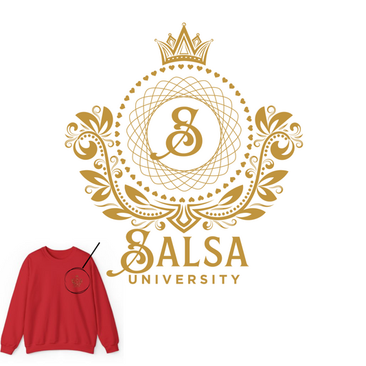 Embroidered Salsa University Sweatshirt | Elite Dance Academy Crewneck | Minimalist Latin Dancer Gift | Dance Lifestyle | Couple Sweater