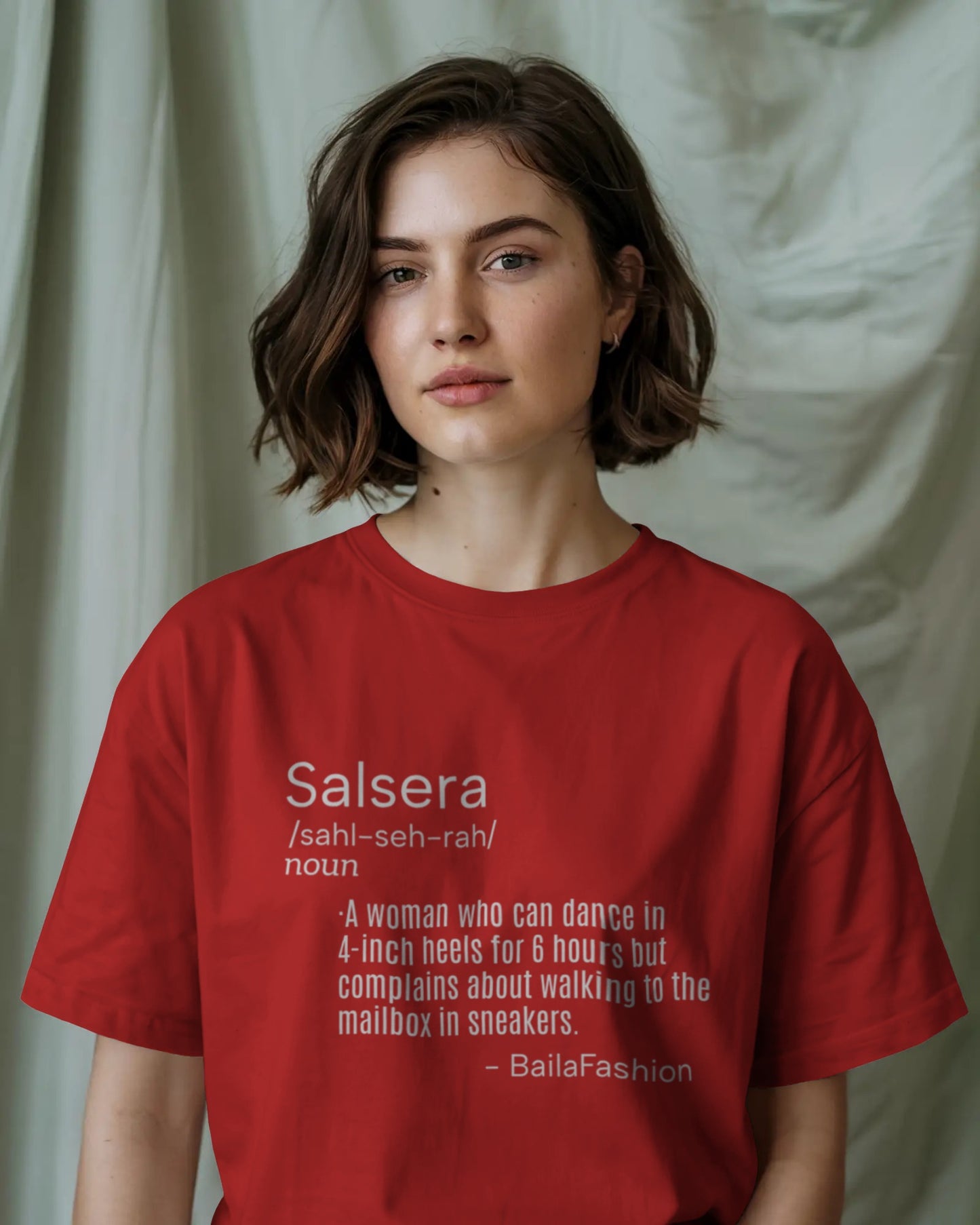 SALSERA Definition T-Shirt | Funny Salsa Dance Tee | High Heels vs Sneakers | Latin Dancing Humor | Women's Dancer Gift | Studio Daily Wear