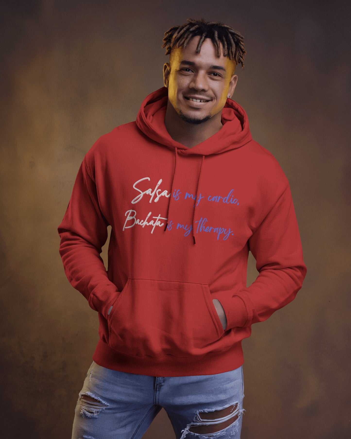 Salsa Is My Cardio Bachata Is My Therapy Hoodie | Latin Dance Quote | Dancer Lifestyle Pullover | Comfy Casual Wear | Matching Couple Hoodie
