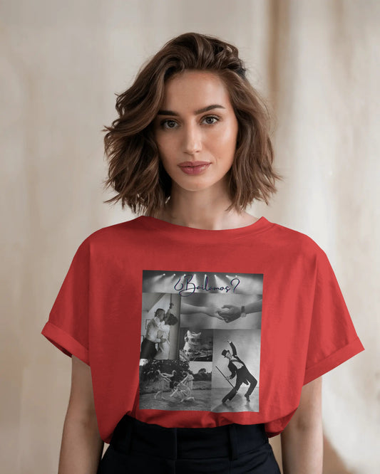 Bailamos Dance Collage T-shirt | DJ Cat Latin Dance Moments | Vintage Dance Couples | Matching Dance Tops | Dance Lifestyle | Practice Tee