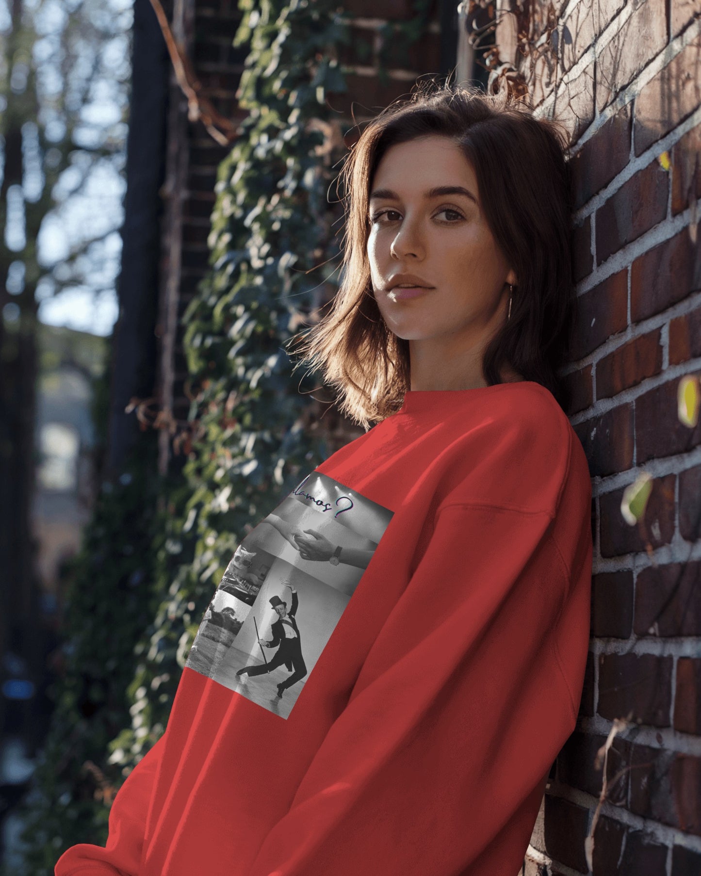 Bailamos Dance Collage Sweatshirt | Elegant Dance Couples | DJ Cat Latin Moments | Matching Couple Tops | Dance Lifestyle | Practice Wear