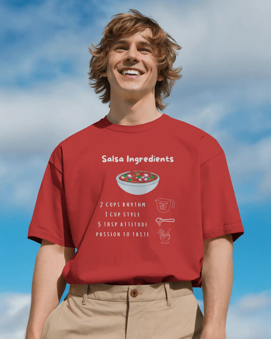 Salsa Ingredients Recipe T-Shirt | Latin Dance Humor | Rhythm Style Attitude | Dancer Gift | Dance Lifestyle | Matching Couple Tops