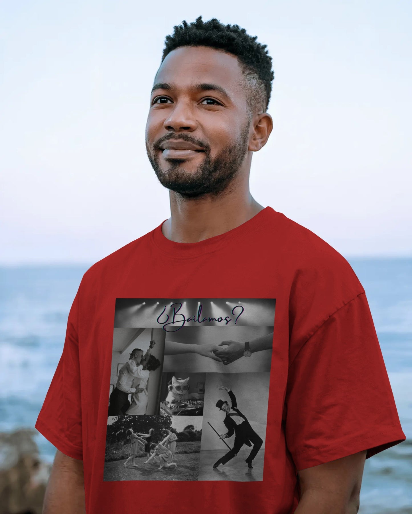 Bailamos Dance Collage T-shirt | DJ Cat Latin Dance Moments | Vintage Dance Couples | Matching Dance Tops | Dance Lifestyle | Practice Tee