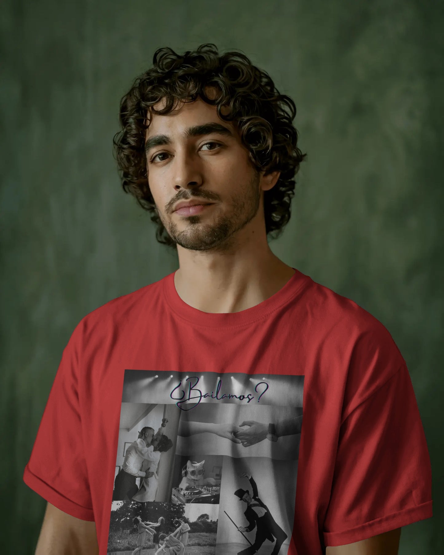 Bailamos Dance Collage T-shirt | DJ Cat Latin Dance Moments | Vintage Dance Couples | Matching Dance Tops | Dance Lifestyle | Practice Tee