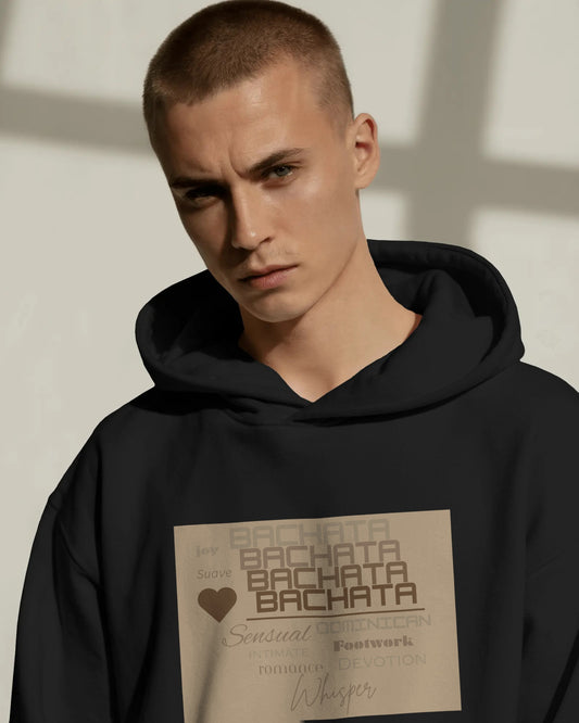 BACHATA Typography Hoodie | Latin Dance Word Art | Dominican Bachata | Sensual Bachata Pullover | BailaFashion Casual Wear Practice Wear