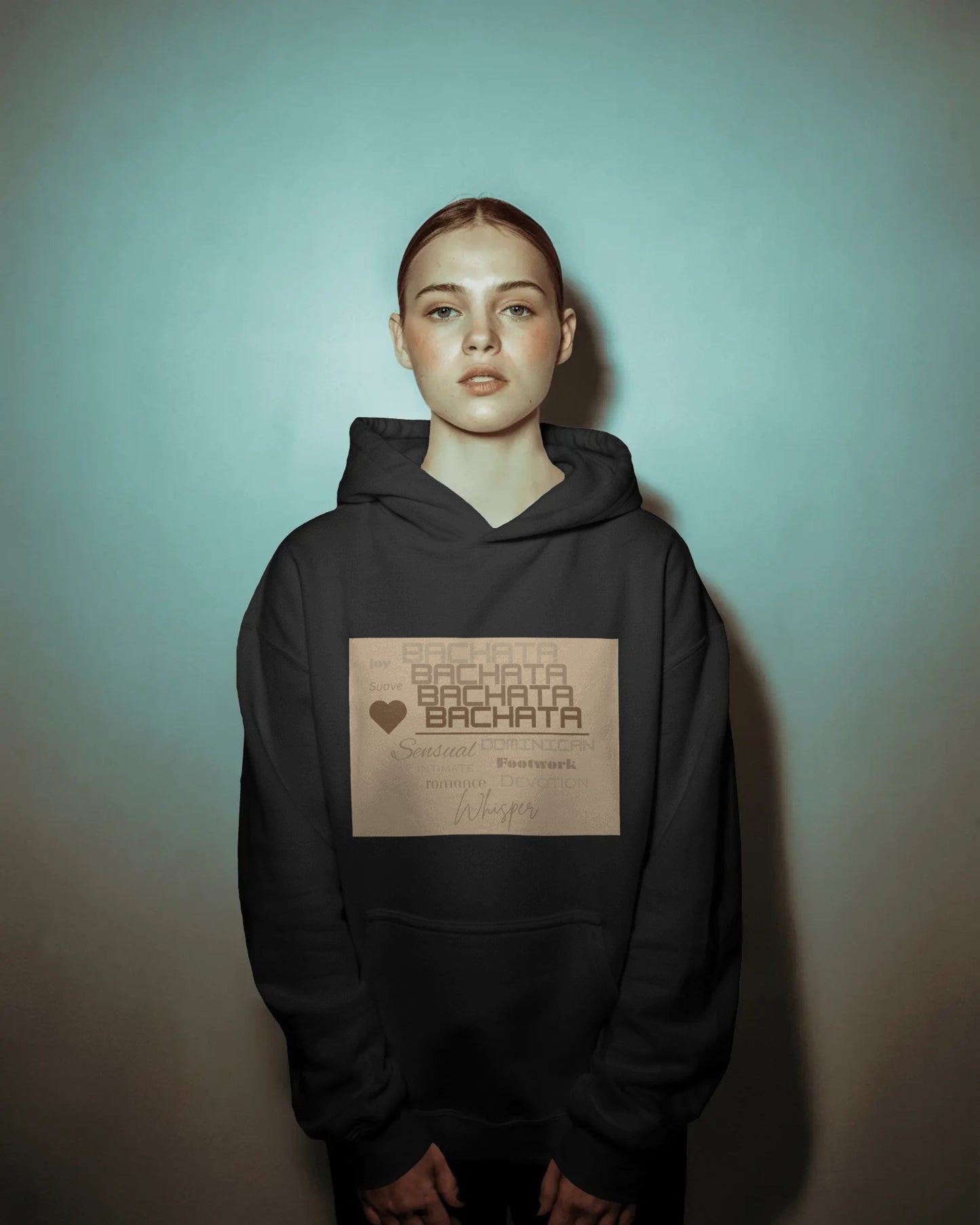 BACHATA Typography Hoodie | Latin Dance Word Art | Dominican Bachata | Sensual Bachata Pullover | BailaFashion Casual Wear Practice Wear